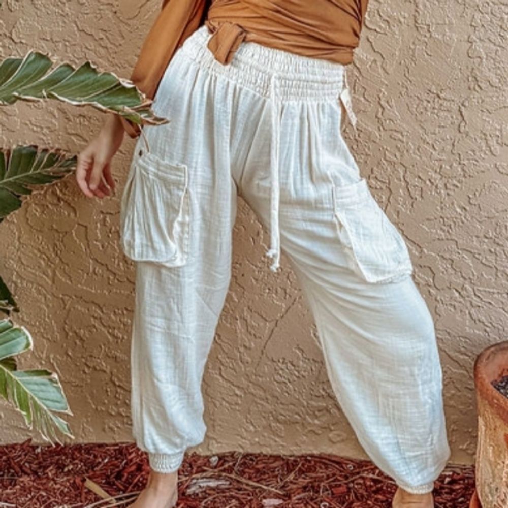 3298 NWT Gardenbelle Moonstone Cargo Joggers Sz L/XL